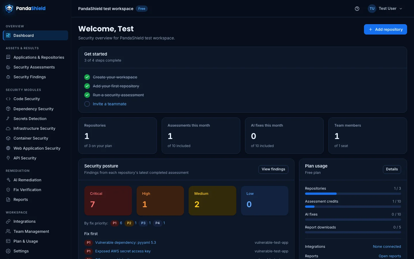 PandaShield Product Screenshot
